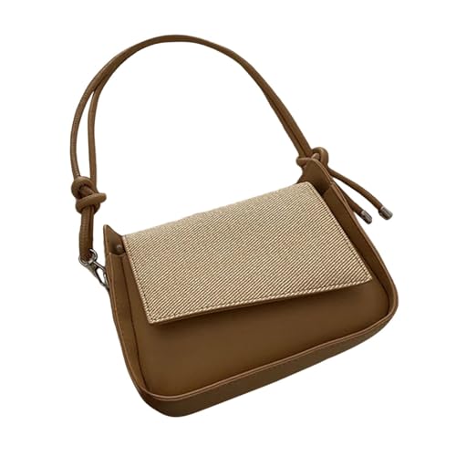 LOVIVER Damen-Umhängetasche aus, tragbar, Unterarmtasche für den Urlaub, Shopping, Khaki von LOVIVER