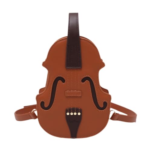 LOVIVER Damen-Umhängetasche in Geigenform, Mini-PU-, modisch, kleine Umhängetasche, Braun von LOVIVER