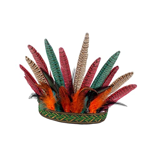 LOVIVER Feder-Stirnband, Kopfbedeckung, dekorativer Fascinator, böhmischer glitzernder indischer Kopfschmuck, Kopfschmuck für -Aufführung, Stil a, Erwachsene von LOVIVER