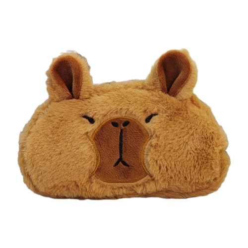 LOVIVER Federmäppchen aus Plüsch mit Capybara-Motiv, Federmäppchen, Schreibwarenzubehör, süße Stifttasche, Stofftiertasche für Zuhause, Büro, Stil b von LOVIVER