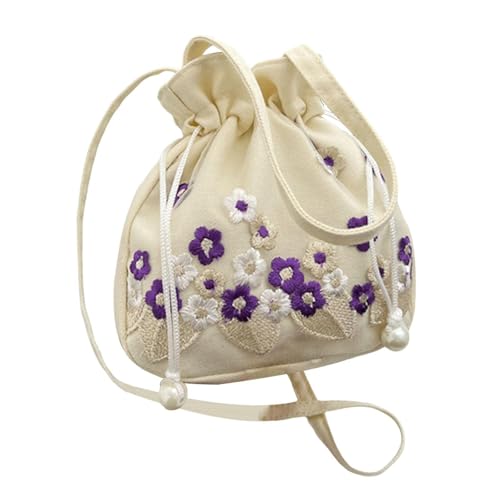 LOVIVER Frauen Umhängetaschen Handwerk tragbare handgestickte Geldbörse für die Dating -Hochzeit, Lila von LOVIVER