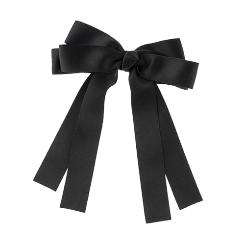 LOVIVER Haarschleifen für Damen, Haarspangen, Mädchen-Satin-Haarspangen, Kopfbedeckung, groß, mit langem Schwanz, Satin-Layered-Bowknot-Haarspange für Frauen von LOVIVER