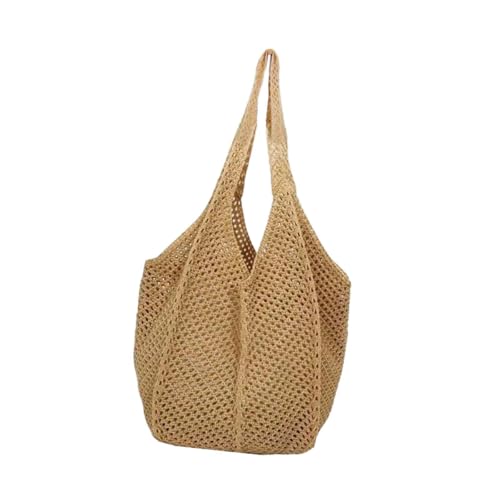 LOVIVER Häkelbeutel für Frauen ästhetische Umhängetasche Einkaufstasche Boho Beutel Elegante Strandtasche Einkaufstasche für die Straßen des Outdoor Street, Khaki LOVIVER Häkelbeutel für Frauen ästhetische Umhängetasche Einkaufstasche Boho Beutel Elegante Strandtasche Einkaufstasche für die Straßen des Outdoor Street, Khaki von LOVIVER