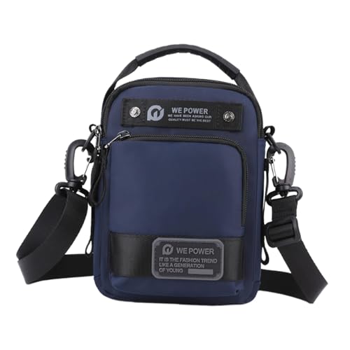 LOVIVER Herren Umhängetaschen Verstellbares Riemen tragbare modische Satchel Crossbody Tasche Fancy Pack zum Radfahren im Freien im Freien, Dunkelblau von LOVIVER