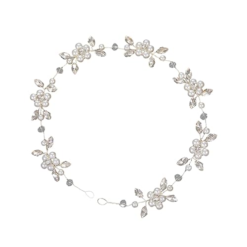 LOVIVER Hochzeit-Stirnband, Haarschmuck, Kopfschmuck, Brautjungfern, elegantes Haarband, Braut-Kopfschmuck, Jahrestag, besondere Anlässe, Party, Silber von LOVIVER