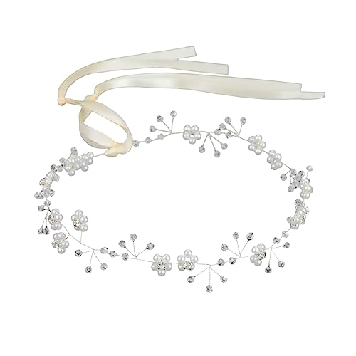 LOVIVER Hochzeit-Stirnband, Haarschmuck, Kopfschmuck, Brautjungfern, elegantes Haarband, Braut-Kopfschmuck, Jahrestag, besondere Anlässe, Party, mit Band von LOVIVER