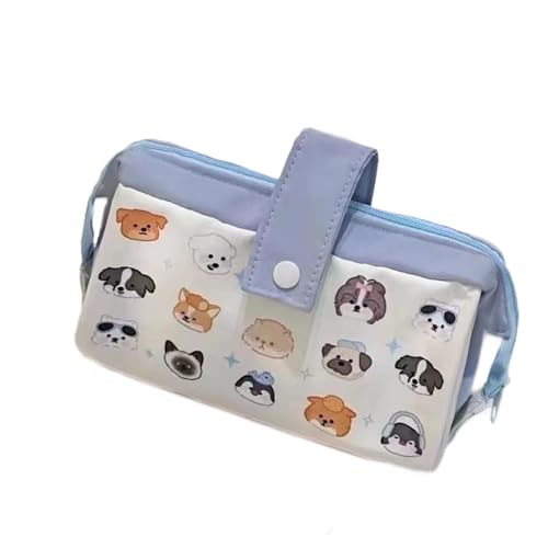 LOVIVER Hunde-Federmäppchen, Federmäppchen mit Cartoon-Motiv, aus Segeltuch, Bleistift-Marker-Halter, Welpen-Stift-Make-up-Tasche, Schreibwarentasche für, Welpe von LOVIVER