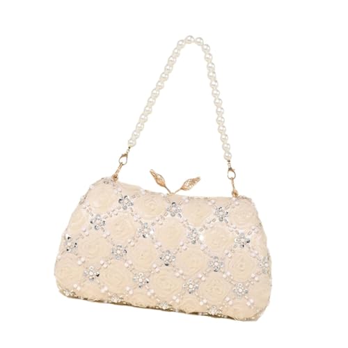 LOVIVER Kiss Lock Geldbörse Handtasche Geldbörse Abendtasche für Geburtstagsparty Bankett Tanz Abschlussball, Sekt von LOVIVER