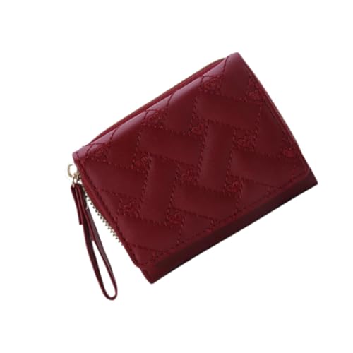LOVIVER Kleine Brieftasche mit Mehreren Kartenfächern Trendy kompakte Kartenhalter Kartenbrieftasche, Rot von LOVIVER