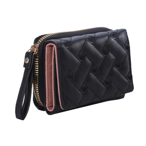 LOVIVER Kleine Brieftasche mit Mehreren Kartenfächern Trendy kompakte Kartenhalter Kartenbrieftasche, Schwarz von LOVIVER