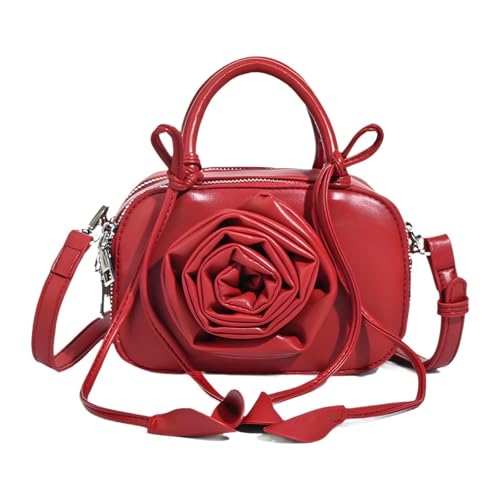 LOVIVER Kleine Umhängetasche Modische Verstellbare Schulter Gurt Elegante Umhängetasche, Rot von LOVIVER