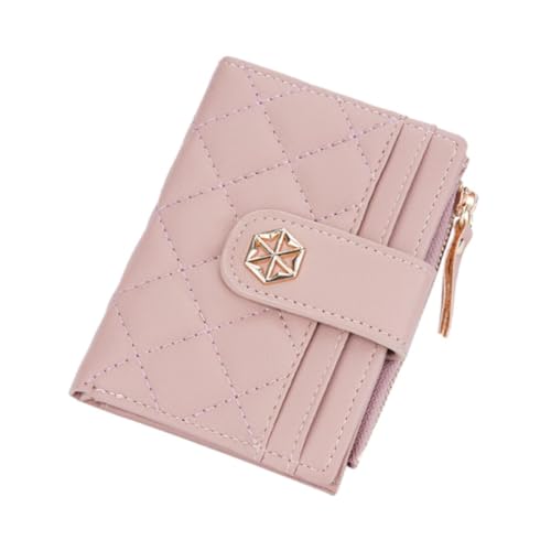 LOVIVER Kreditkartenhalter mit Ausweisfenster, Reißverschluss-Geldbörse für Pendeln, Einkaufen, Dating, Rosa von LOVIVER