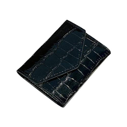 LOVIVER Kreditkarteninhaber Short Wallet Ausweisfenster Bargeldhalter Kleine Reisegeldbörse Kartenetui Handtasche Pocket Wallet, Schwarz von LOVIVER