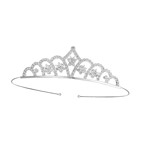 LOVIVER Tiara Hochzeit Krone Damen, Krone Tiara Königin Krone, Brautkrone Kopfschmuck, Runde Goldene Krone Strass für Fotografie Requisite Verlobung Halloween Urlaub Geburtstag Party Cosplay von LOVIVER