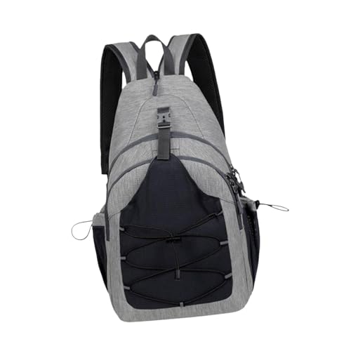 LOVIVER Männer Rucksack Brust Tasche Casual Casual Sport Schulter Tasche für Gym Camping Radfahren, Grau von LOVIVER