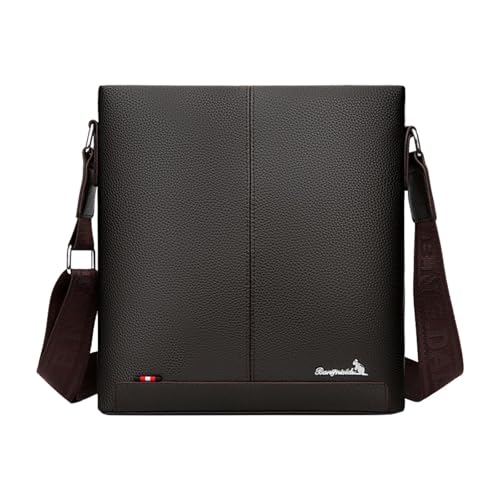 LOVIVER Männer Schulter Tasche Tragbare Büro Tasche für Wandern Radfahren Training Reiten Radfahren, Pu Braun von LOVIVER
