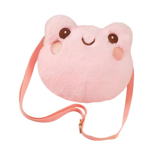 LOVIVER Niedliche tierische Crossbody -Tasche Neuheit Weiche Veränderung Geldbörse für Party Geschenkstraße, Froschpink von LOVIVER