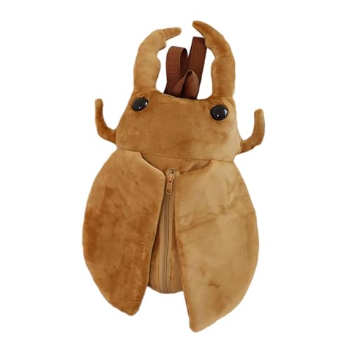 LOVIVER Plüsch Rucksack, Lebensechte Tier Freizeittasche, Leicht, Weich, Lustig, Praktisch, Modisch, Stofftier Tasche, Cartoon für Erwachsene Und Kinder, Käfer von LOVIVER