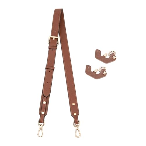 LOVIVER Schultergurt, Geldbörsengurt, Handtaschengürtel, Trendiger PU-Taschengurt, Cross-Body-Gurt für Geldbörse, kleine Tasche, DIY-Taschenzubehör, Braungoldene Schnalle von LOVIVER