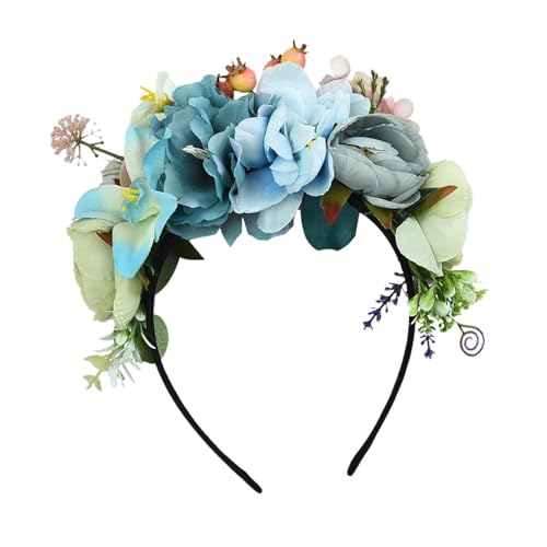 LOVIVER Stirnband mit künstlicher Blume für Frauen und Mädchen zum Muttertag, Blau von LOVIVER