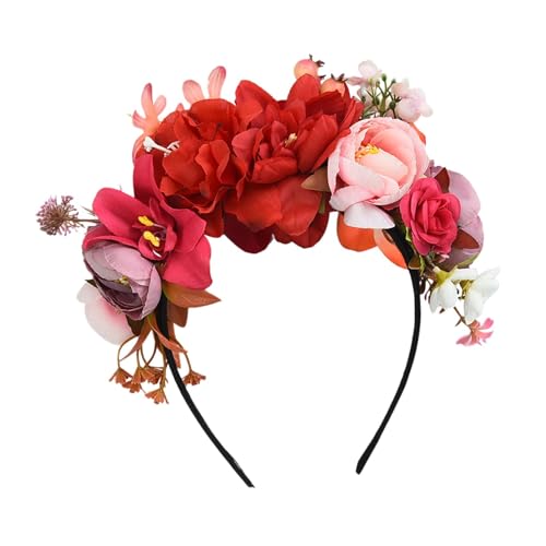 LOVIVER Stirnband mit künstlicher Blume für Frauen und Mädchen zum Muttertag, Rot von LOVIVER