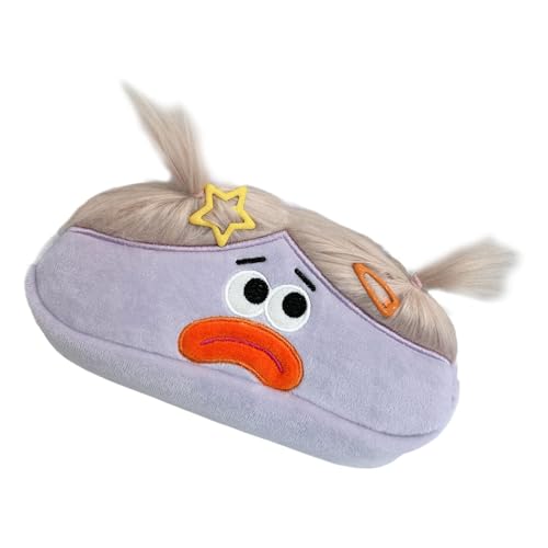 LOVIVER Süße Bleistiftkoffer Kosmetikbeutel kreativer Cartoon Bleistiftmarker Halter Geschenk Schreibweise Aufbewahrung Reißverschluss Stifttasche für Jungen, Lila von LOVIVER