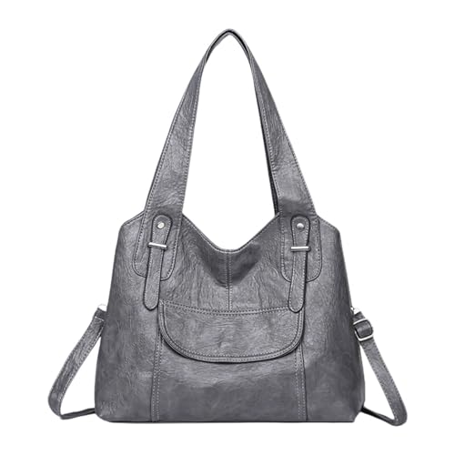LOVIVER Umhängetasche, stilvolle, weiche Handtasche für Damen, für den täglichen Gebrauch, für den Einkauf von Kleinigkeiten, Tiefgrau von LOVIVER