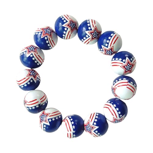 LOVIVER Unabhängigkeitstag-Armband, 4. Juli-Armband, Muttertagsgeschenk, Freundschaftsarmbänder, Perlenarmband für Männer und Frauen, Stil c von LOVIVER