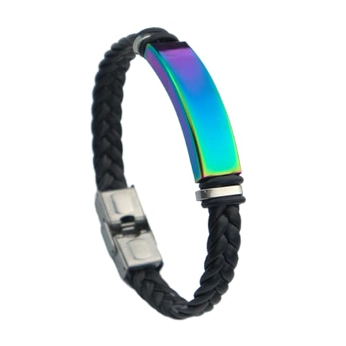 LOVIVER Valentinstag-Armband, Bettelarmband, leichtes Paar-Armband, Handgelenkschmuck für Geburtstag, Party, Hochzeit, Familie, Freund, Schwarzer Regenbogen von LOVIVER