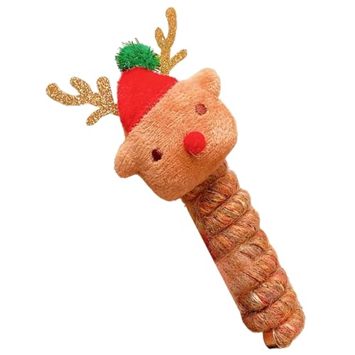 LOVIVER Weihnachtliches Spiral-Haargummi, moderne geflochtene elastische Spulen für Geschenke, den täglichen Gebrauch, Frauen, Reh von LOVIVER