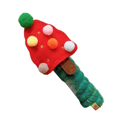 LOVIVER Weihnachtliches Spiral-Haargummi, moderne geflochtene elastische Spulen für Geschenke, den täglichen Gebrauch, Frauen, Roter Weihnachtsbaum von LOVIVER