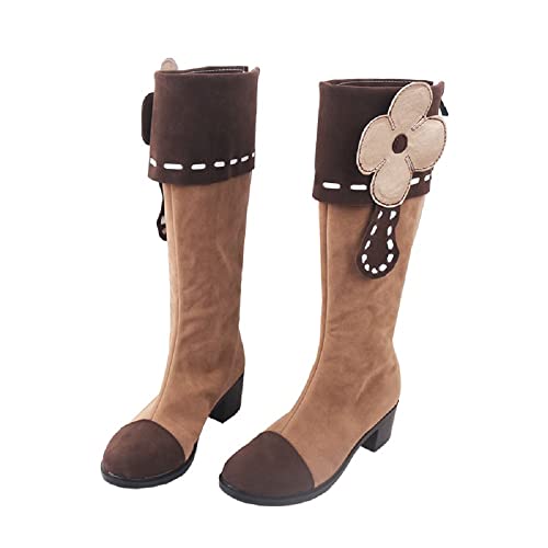 LOVIZA Schuhe 【Genshin Impact: Klee】 Cosplay Schuh Karneval Stiefel Halloween Kurzstiefel Party Hausschuhe Anime Rollenspiel Outfit Kostüme, 39 EU, Y-XINS1 von LOVIZA