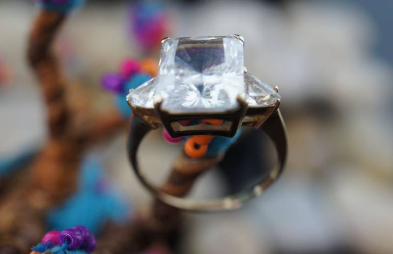 14K Karat D15 Solid Gelbgold Verlobung Weiß Glänzend Brillant Cz Cocktail Ring Braut Jahrestag Gr. 7 Versprechen Dame Edelsteinkleid von LOVNTG