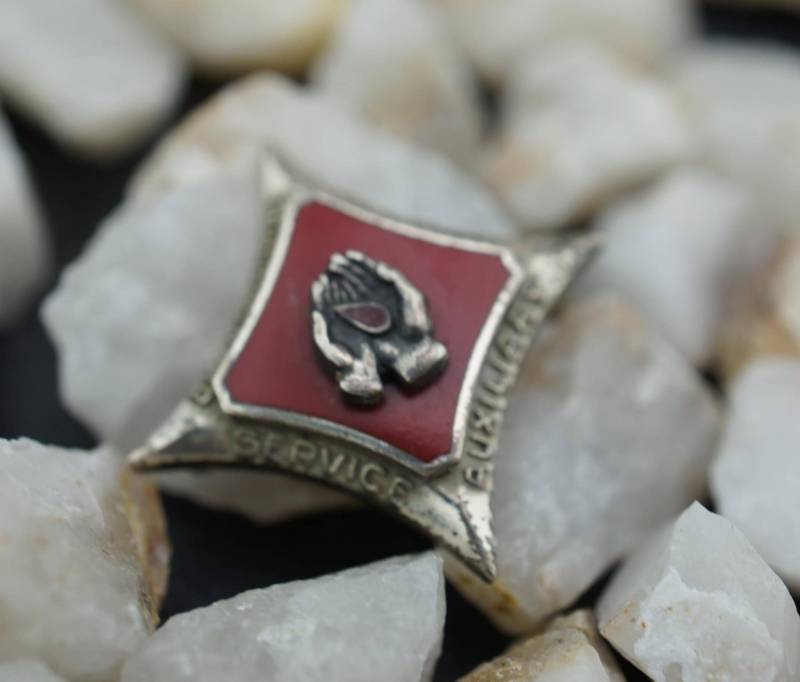 925 Silber Art Deco Schmuck Brosche Pin Service Hilfs Krankenhaus Ew Spatz Abzeichen Sa599 von LOVNTG