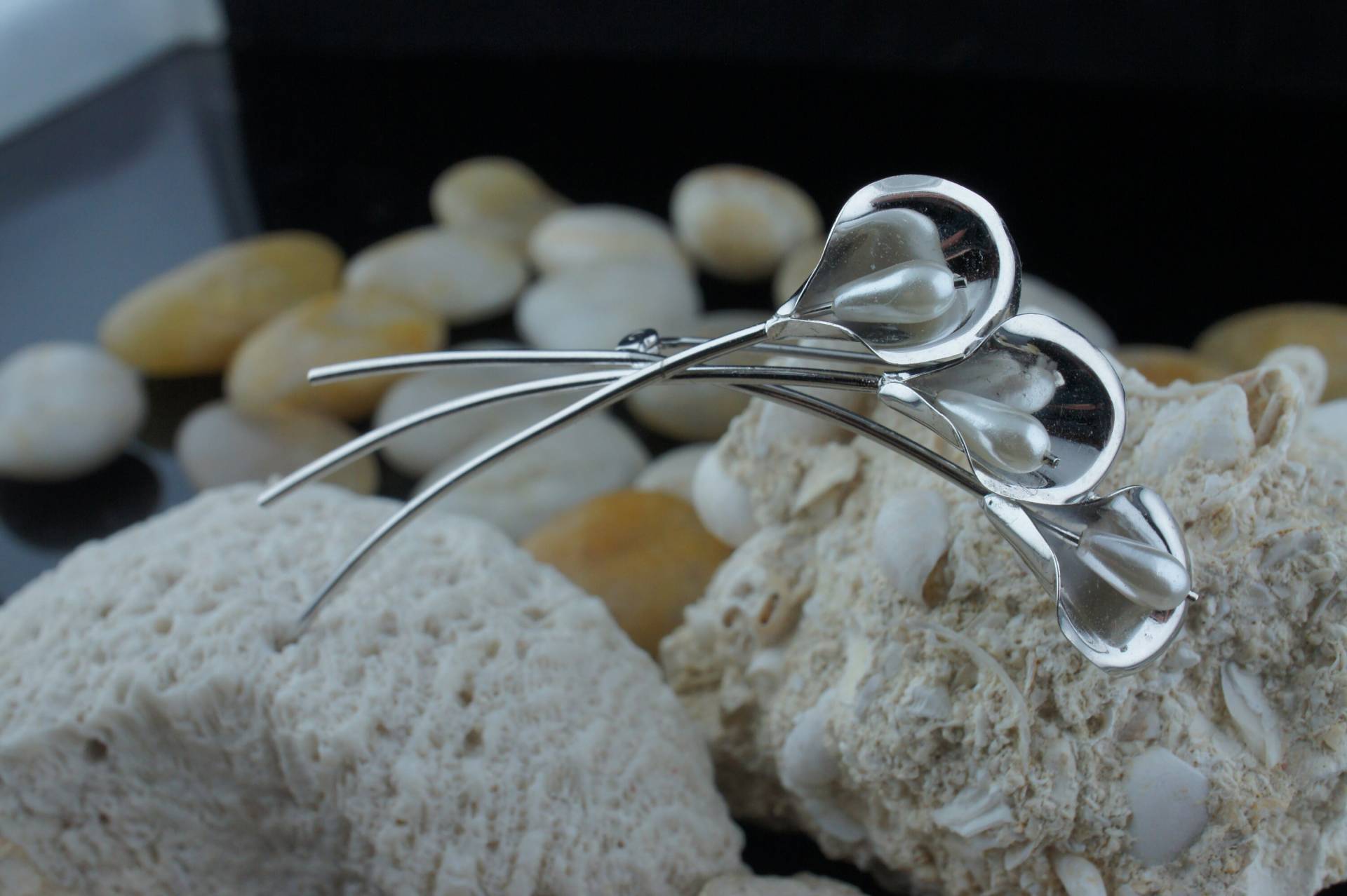 925 Sterling Silber Schmuck Vintage Blumenstrauß Circa Pin Brosche Art Deco St270 von LOVNTG