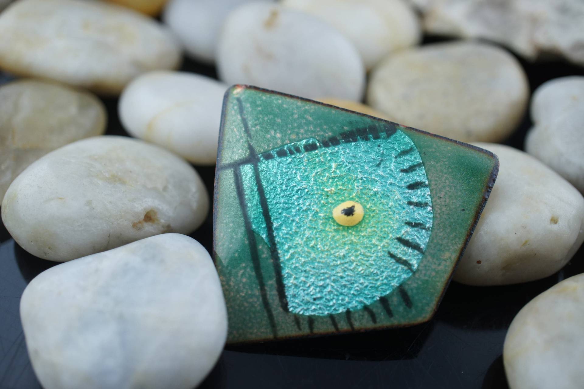 Colby Handgemachte Brosche Vintage Art Deco Schmuck Viereckig Rechteckig Minimalistisch Modernist Anmut Pin Kupfer Sa39 von LOVNTG