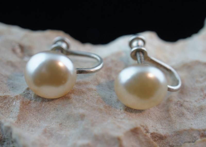 Fjl Sterling Ohrringe 925 Silber Mit Weißen Perlen Hochzeit Braut X136 von LOVNTG