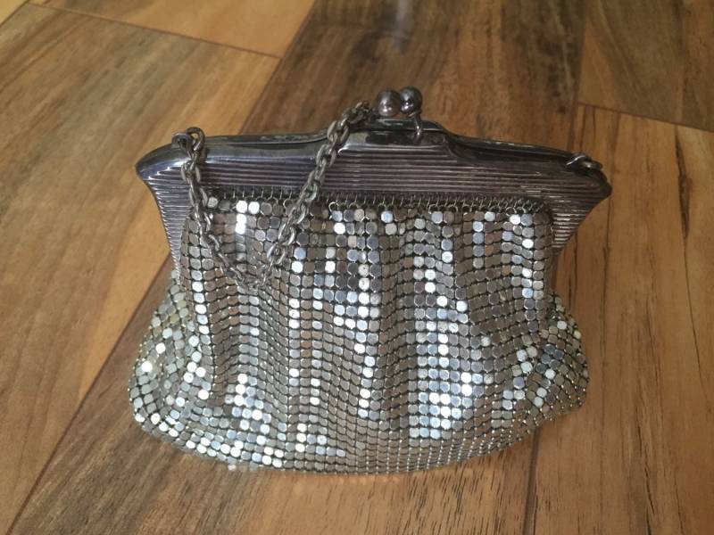 Mesh Wittling Und Davis Co-Tasche in Usa Silber Sammlerstücke Clutch Portemonnaie Abend Handtasche E-183 von LOVNTG