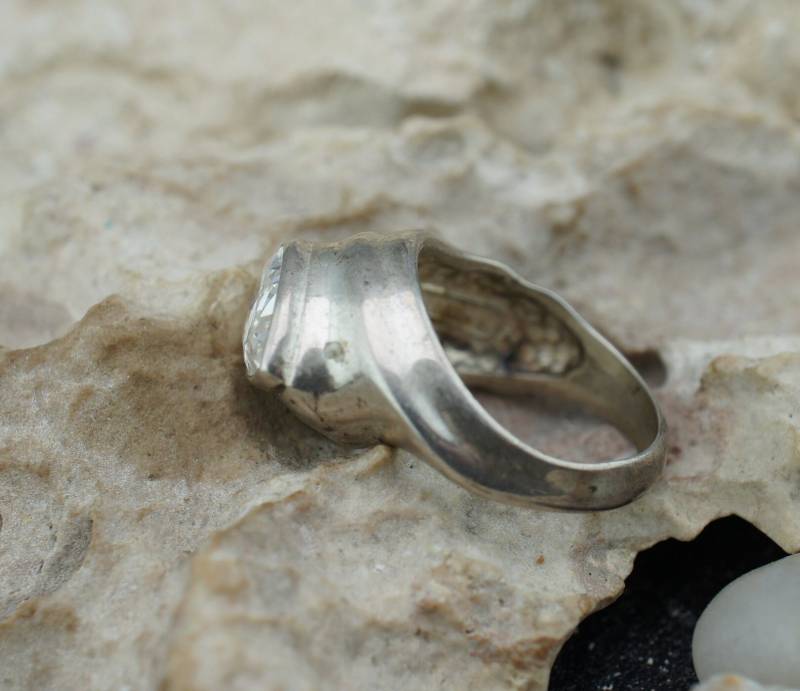 Sterlingsilber 925 Cz Vintage Ring Schmuck Sammlerstücke Größe 6 3/4 Band Cocktail Engagement Braut Hochzeit St838 von LOVNTG