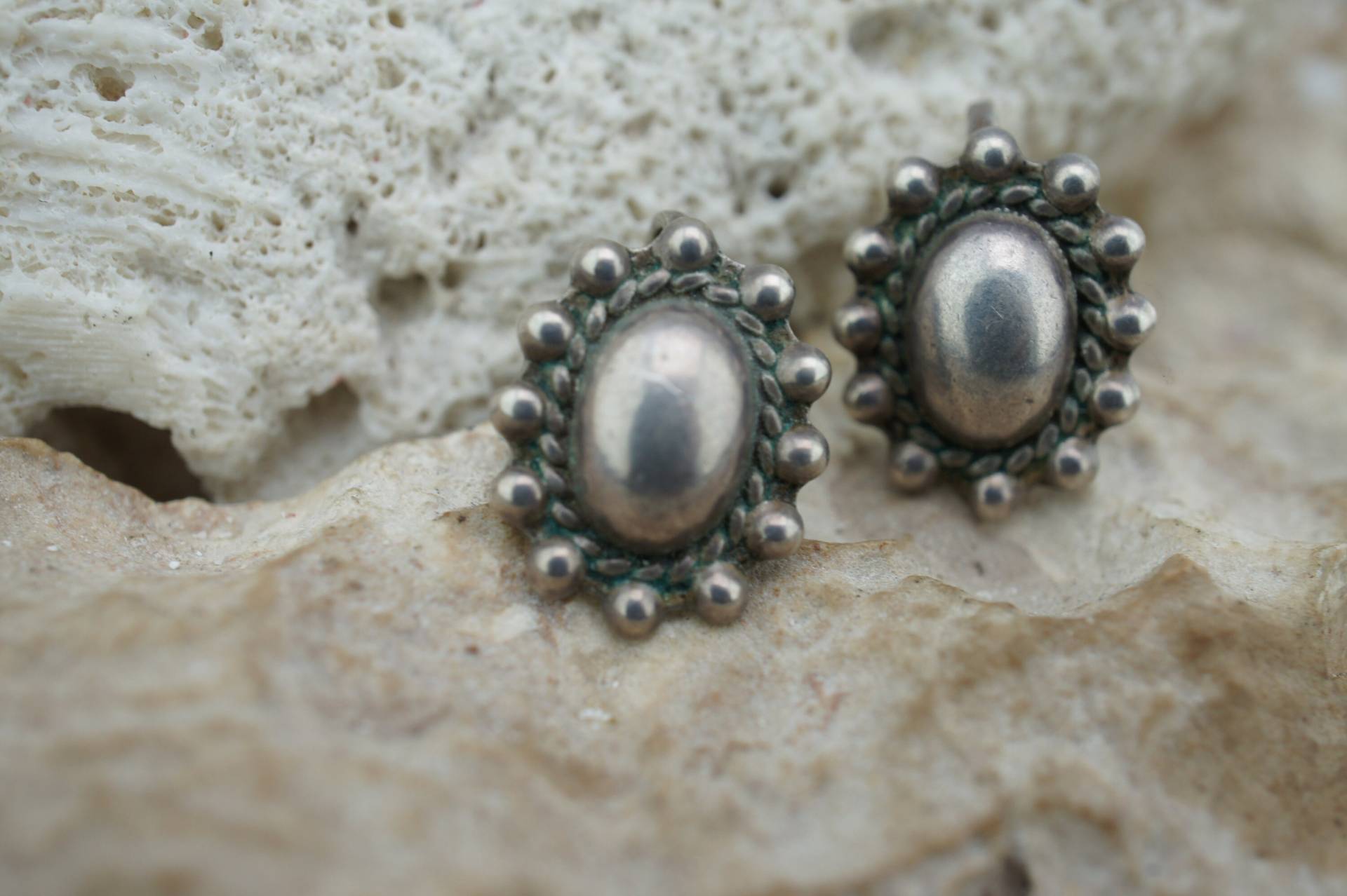 Sterlingsilber 925 Schraube Zurück Ovale Ohrringe Vintage Schmuck Art Deco Geschenk St636 von LOVNTG