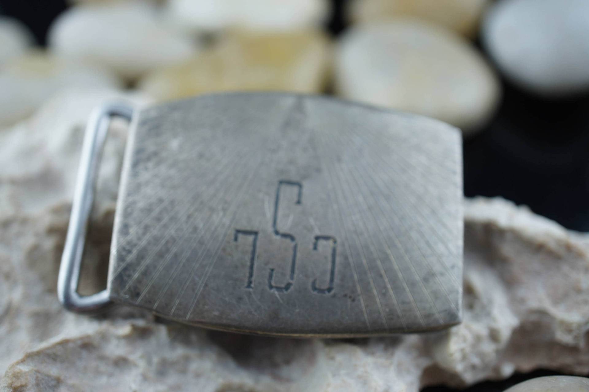 Swank Vintage Schmuck Gürtelschnalle Sterling 925 Gehämmert Entwurf Csl-Mann-Frau-St179 von LOVNTG