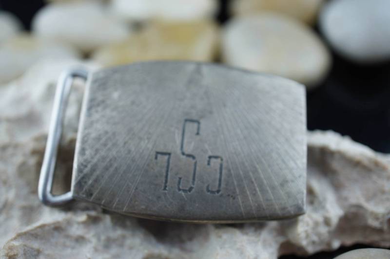 Swank Vintage Schmuck Gürtelschnalle Sterling 925 Gehämmert Entwurf Csl-Mann-Frau-St179 von LOVNTG