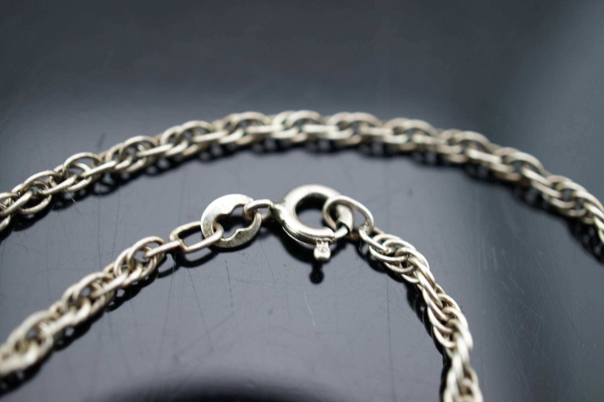 Vintage Art-Deco-Armband Silber 925 Verdreht Entwurf Armband Kette Unisex Schmuck St698 von LOVNTG