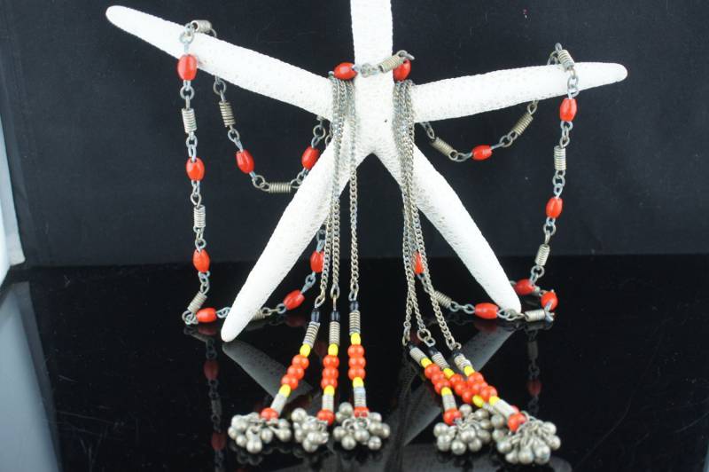 Vintage Art Deco Kette Lange Anhänger Kunststoff Perlen Ton Geschenk Circa Modernist V089 von LOVNTG