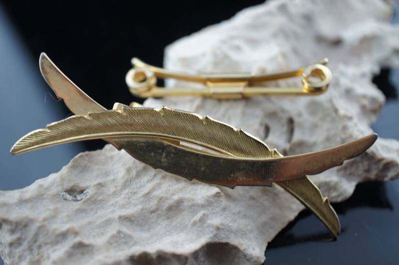 Vintage Art Deco-Schmuck-Set Ca. Krawattenklammer Bar Verschluss Gold Ton Lässt Männer Schmuck Gentleman Accessoire Tragen Q161 von LOVNTG