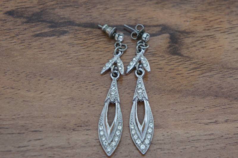 Vintage Ohrstecker Diamante Kristall, Super Funkelnde Aurora Borealis Tropfen Ohrringe E-086 von LOVNTG