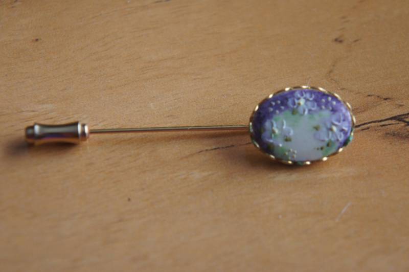 Vintage Schmuck Brosche Pin Gold Filled Art Deco Designer Collection Flower E-108 von LOVNTG