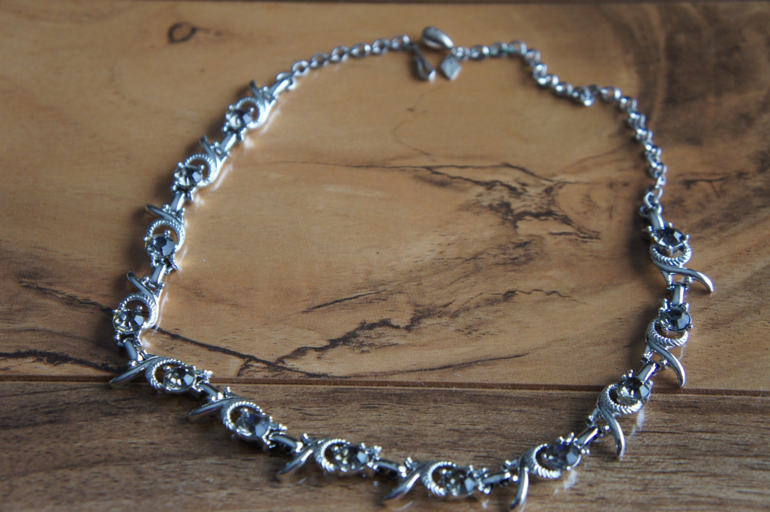 Vintage Schmuck Halskette Ist Kubikzirkonia Strass Gold Gefüllt Aurora Boreali Designer Sarah Cove-114 von LOVNTG