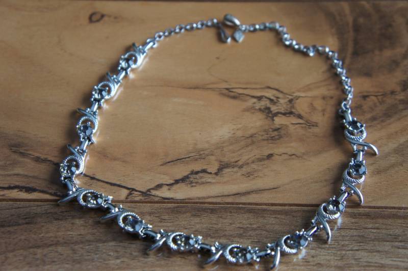 Vintage Schmuck Halskette Ist Kubikzirkonia Strass Gold Gefüllt Aurora Boreali Designer Sarah Cove-114 von LOVNTG