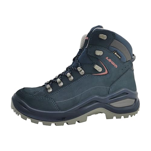 LOWA Stiefel mittel RENEGADE EVO GTX MID Ws stahlblau/altrosa, 39 von LOWA